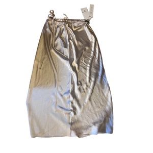 Zara brand new satin silk looking skirt with tie